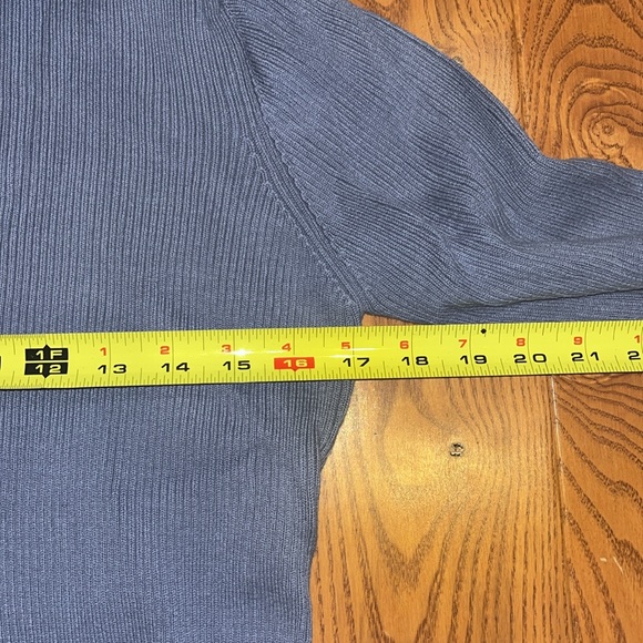 Women’s Massini ribbed v-neck button collar sweater size large - Picture 7 of 9